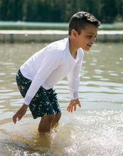 Icon Long Sleeve Rash Guard Top in White