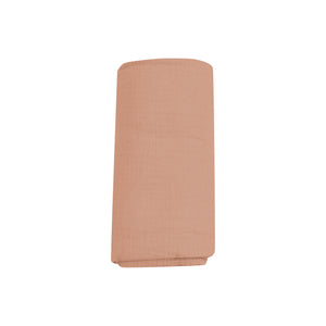 Solid Camel Organic Cotton Muslin Swaddle Blanket