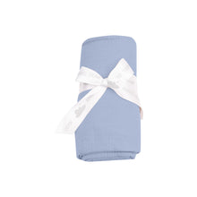 Solid Dusty Blue Organic Cotton Muslin Swaddle Blanket