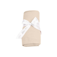 Solid Oxford Tan Organic Cotton Muslin Swaddle Blanket