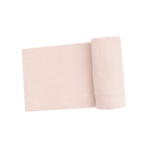 Solid Rose Smoke Organic Cotton Muslin Swaddle Blanket