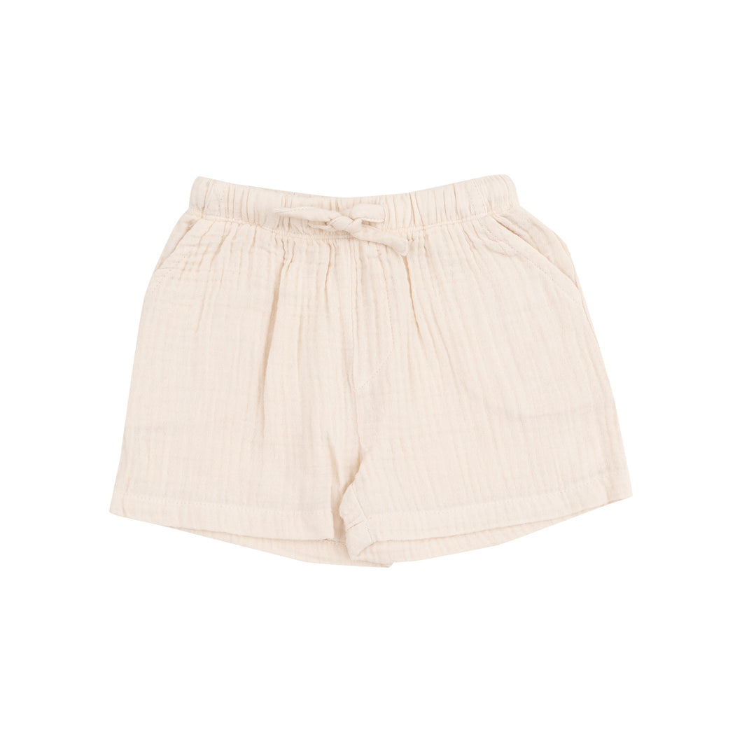 Solid White Swan Organic Cotton Muslin Short