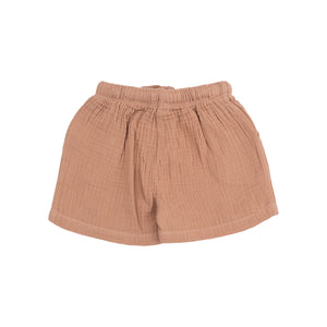 Solid Camel Organic Cotton Muslin Short