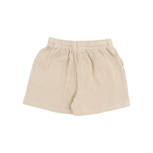 Solid Oxford Tan Organic Cotton Muslin Short