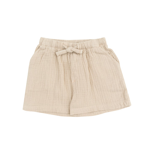 Solid Oxford Tan Organic Cotton Muslin Short