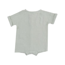 Solid Desert Green Organic Cotton Muslin Dolman Henley Shortall