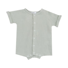 Solid Desert Green Organic Cotton Muslin Dolman Henley Shortall