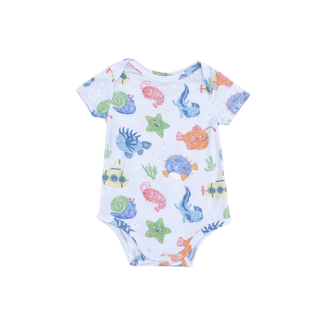 Cute Ocean Creatures Bodysuit Onesie