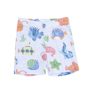 Cute Ocean Creatures Short Sleeve Lounge Wear Pajama Set