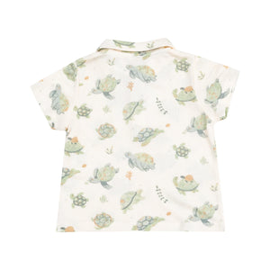 Sea Turtles Polo Shirt & Organic Cotton Muslin Short Set