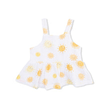 Happy Suns Organic Cotton Muslin Peplum Tank and Smocked Waist Pants (2 pc set)