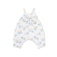 Palm Trees and Rainbows Organic Cotton Muslin Tie Back Romper