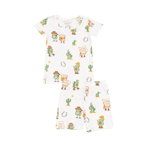 Avocado Toast Western Short Sleeve Lounge Wear Pajama Set