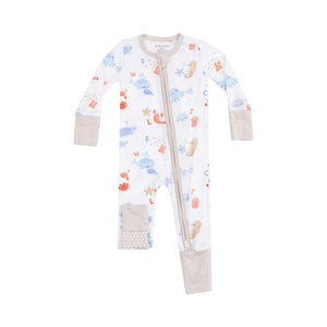 Coastal ABCs 2 Way Zipper Romper Coverall