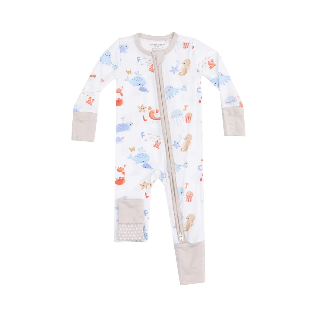 Coastal ABCs 2 Way Zipper Romper Coverall