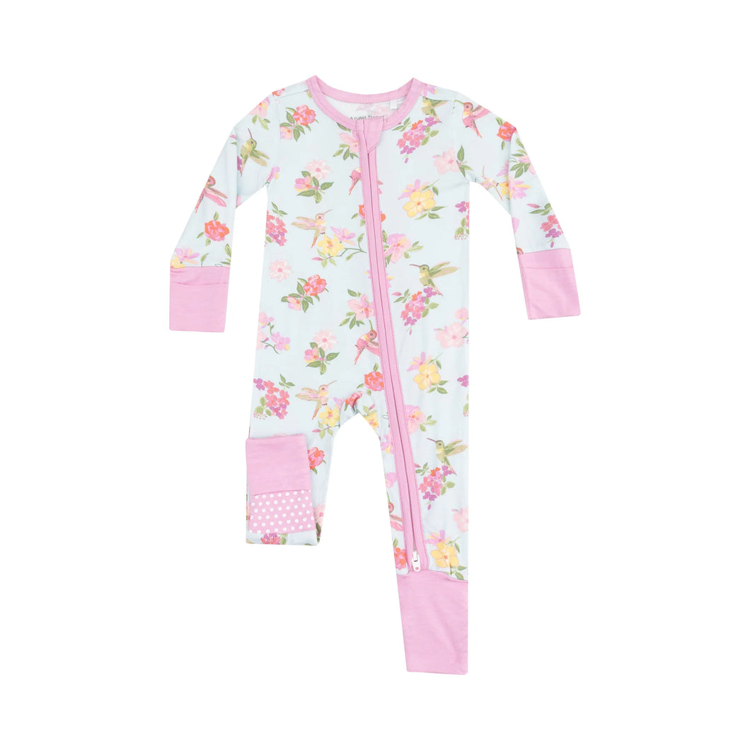 Cute Hummingbirds 2 Way Zipper Romper Coverall