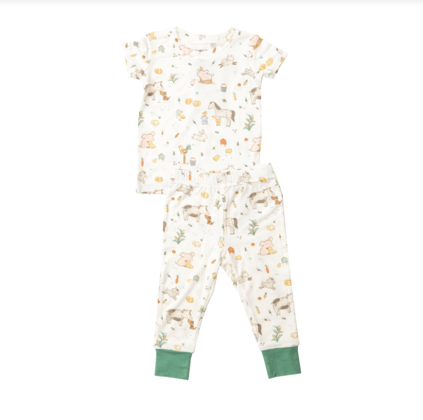 Farm Babies Bamboo Short Sleeve Lounge Wear Pajama Set