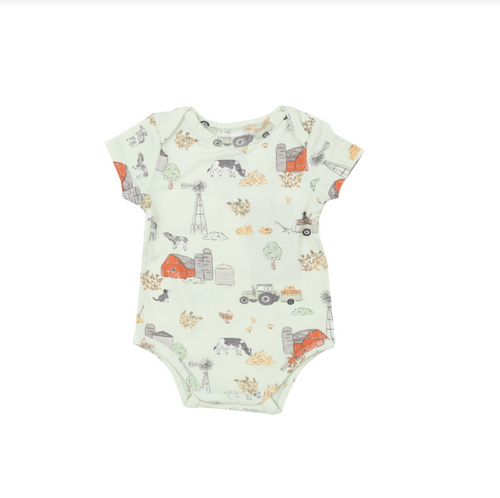 6-12mos Hay Farmer Bamboo Bodysuit Onesie