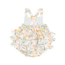 Island Floral Organic Cotton Muslin Ruffle Sunsuit