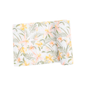Island Floral Organic Cotton Muslin Swaddle Blanket