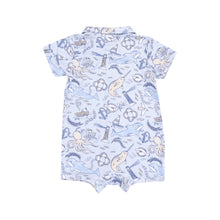 Nautical Notebook Button Down Polo Shortie Romper