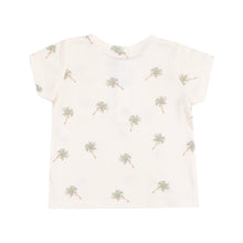 Palm Trees Ribbed Modal Henley with Pocket Shirt & Organic Cotton Muslin Short Set