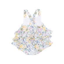 Samantha Floral Organic Cotton Muslin Ruffle Sunsuit
