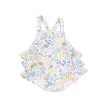 Samantha Floral Organic Cotton Muslin Ruffle Sunsuit