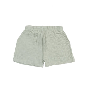 Solid Desert Green Organic Cotton Muslin Short