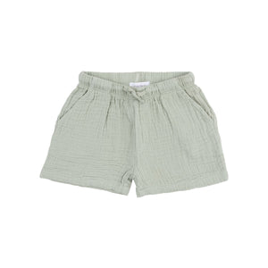 Solid Desert Green Organic Cotton Muslin Short