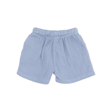 Solid Dusty Blue Organic Cotton Muslin Short