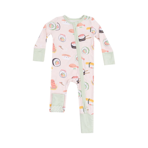 Sushi Pink 2 Way Zipper Romper Coverall