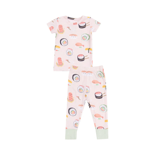 Sushi Pink Short Sleeve Lounge Wear Pajama Set