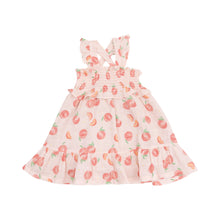 Sweet Peach Organic Cotton Muslin Smocked Ruffle Sundress & Diaper Cover