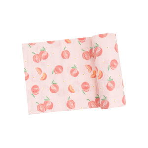 Sweet Peach Organic Cotton Muslin Swaddle Blanket