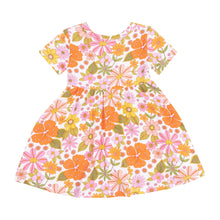 Boho Beachy Floral Short Sleeve Twirly Dress