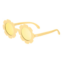 POLARIZED Flower Shaped Sun Ray with Yellow Mirrored Lenses Kids Sunglasses
