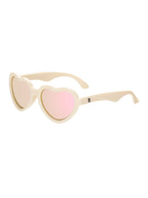 POLARIZED Heart Shaped Sweet Cream with Rose Gold Mirrored Lenses Kids Sunglasses