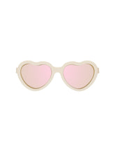 POLARIZED Heart Shaped Sweet Cream with Rose Gold Mirrored Lenses Kids Sunglasses