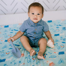 Reef Rascals Hawaiian Aloha Theme Bamboo Cotton blend Swaddle Blanket