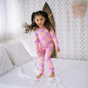 Seaflower Long Sleeve Kids Two-Piece Pajama Set