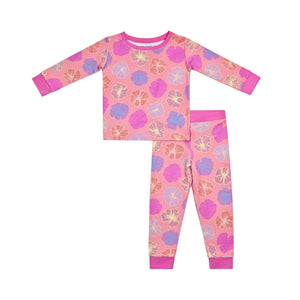 Seaflower Long Sleeve Kids Two-Piece Pajama Set