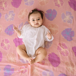 Seaflower Hawaiian Bamboo and Cotton blend Quilt