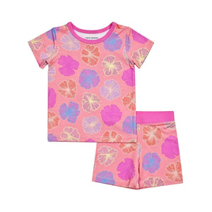 Seaflower Short Sleeve Kids Bamboo Two-Piece Pajama Set