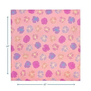 Seaflower Hawaiian Aloha Theme Bamboo Cotton blend Blanket