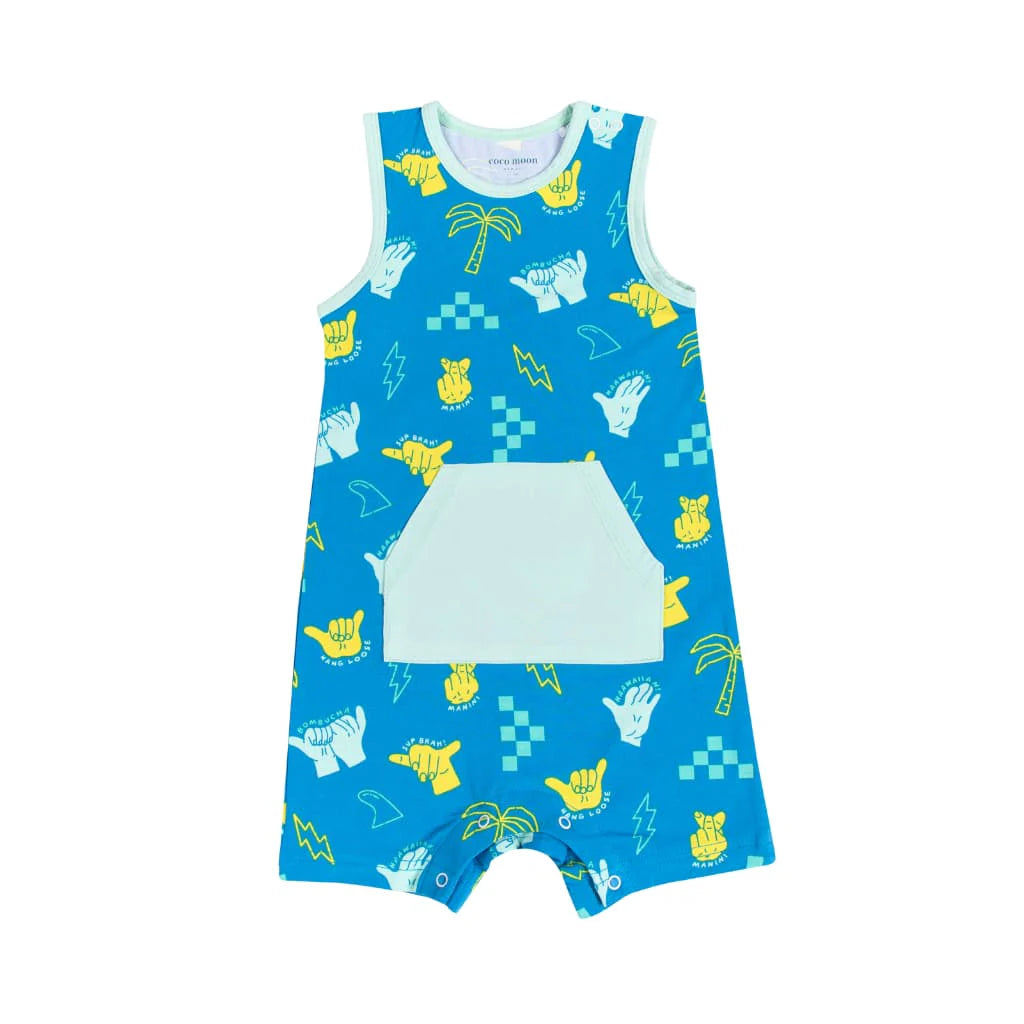 Shaka Code Tank Top Baby Bamboo Romper