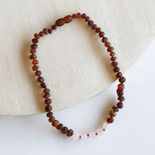 Raw Cognac Baltic Rose Quartz || Necklace