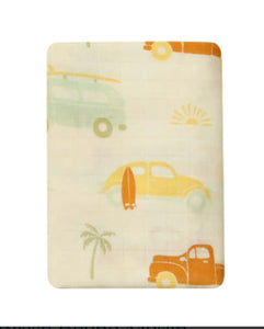 Beach Bound Bamboo Muslin Cotton Blend Hawaiian Swaddle Blanket