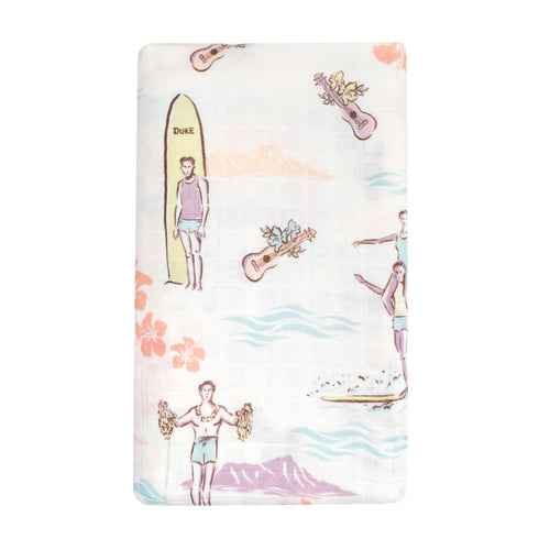 Duke Bamboo Muslin Cotton Blend Hawaiian Swaddle Blanket