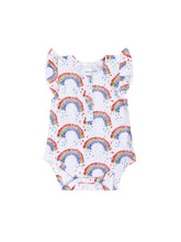 0-6mos Flower Shower Bamboo Flutter Sleeve Onesie